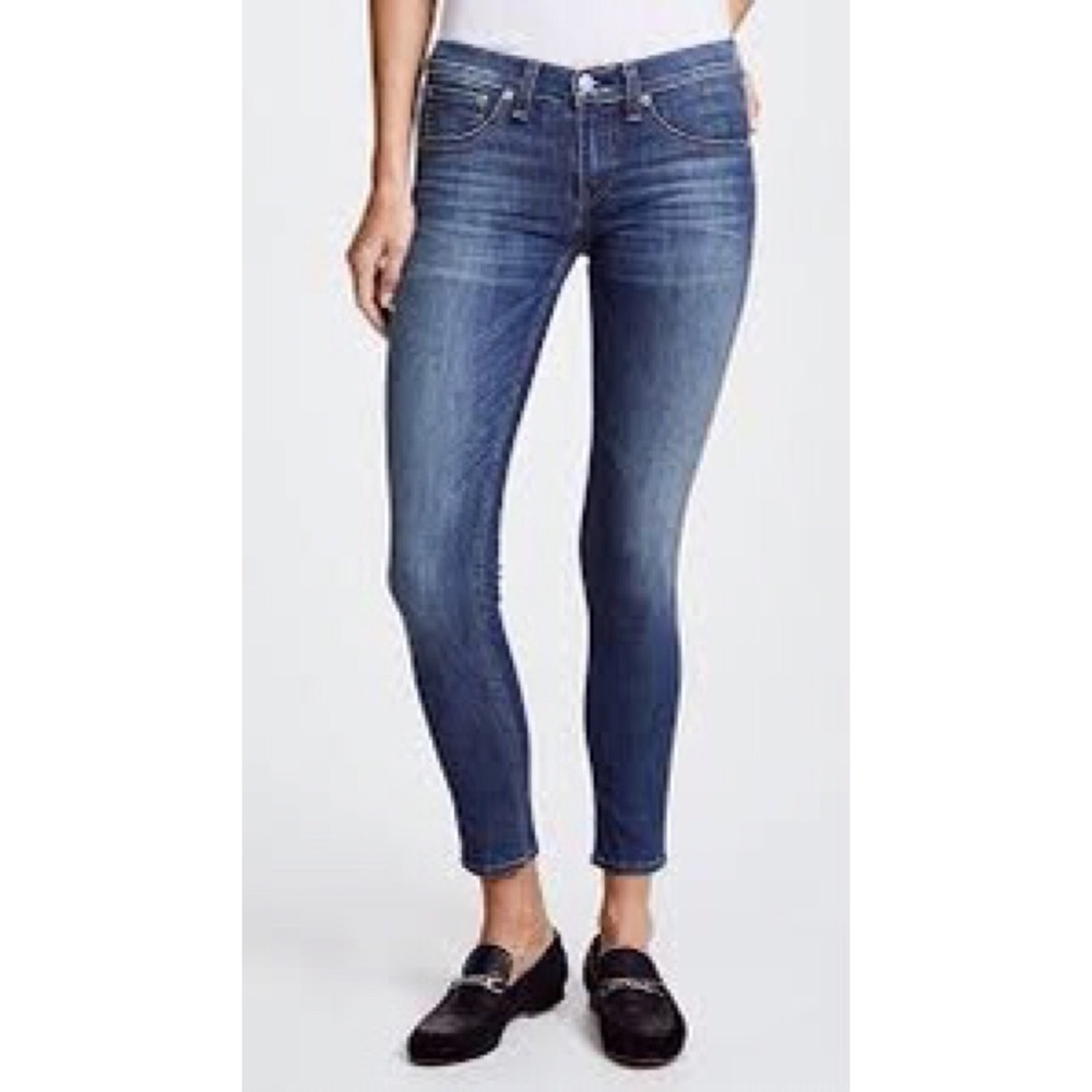 Rag & Bone whiskered Capri Skinny Jeans Size 24